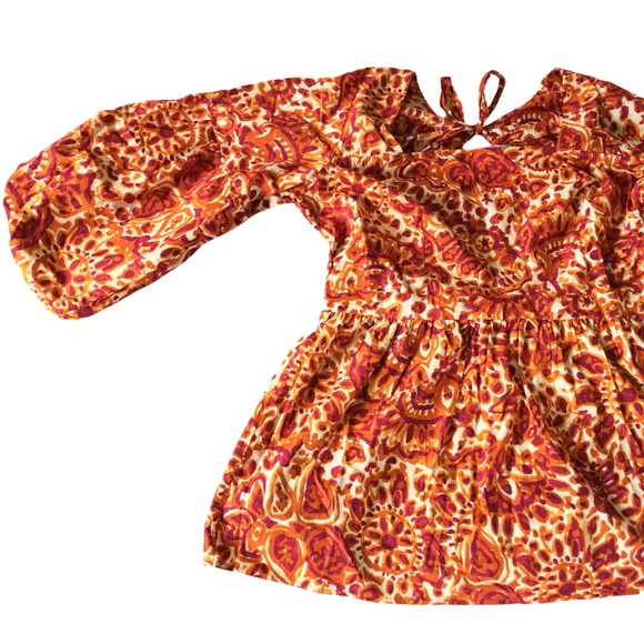 Love The Label Floral Open Back Blouse Anthropologie 2X Plus - Picture 8 of 16